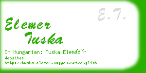 elemer tuska business card